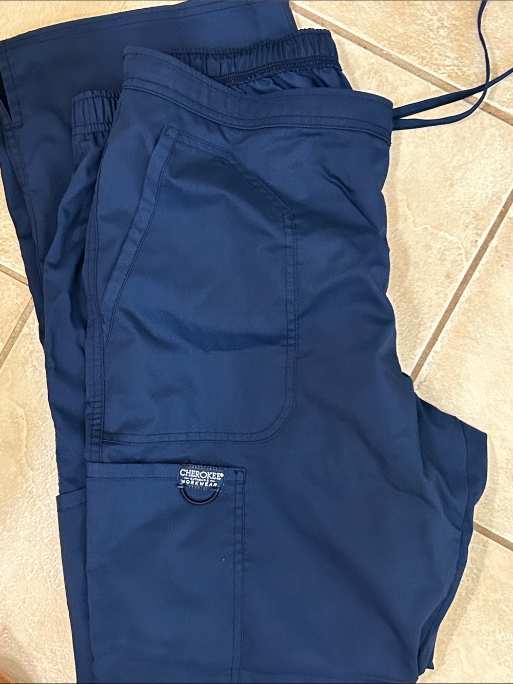 Cherokee Navy Women’s Cargo Scrub Pants